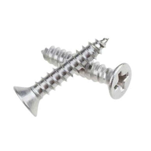 Vít đầu bằng răng thưa, màu trắng 